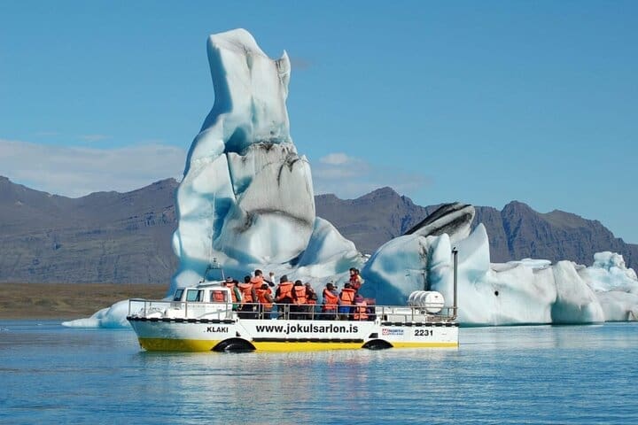 Excursión de un día a la playa de diamantes y Jökulsárlón con paseo en barco (opcional)