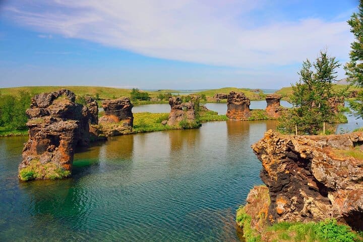 Excursión en tierra de habla alemana a Góðafoss y Mývatn desde Akureyri