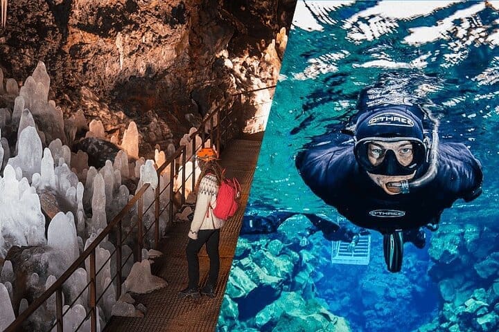 Silfra Fissure Snorkeling + Tour en túnel de lava – SuperSaver Combo