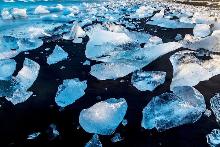 Tour guiado de un día por la playa Diamond y el glaciar flotante Jökulsárlón