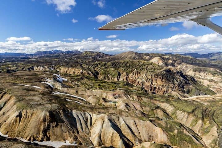 Vuelo turístico en avión sobre Landmannalaugar y las tierras altas