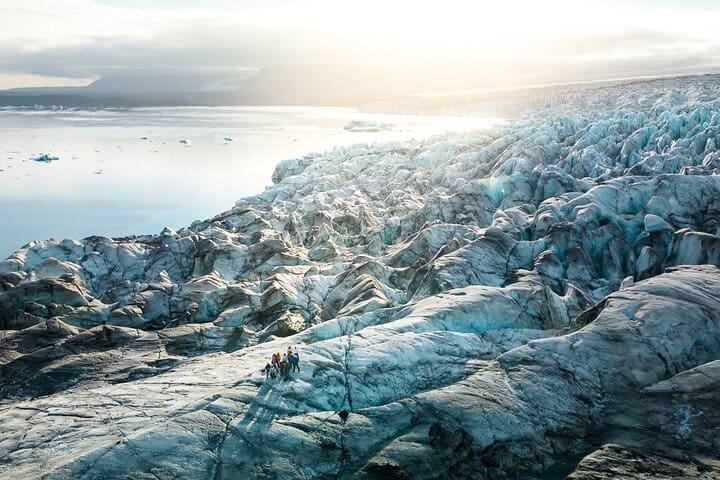 Tour de exploración de hielo desde la laguna glaciar
