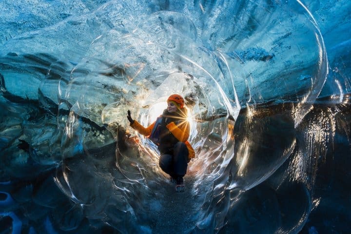 Excursión a la Cueva de Hielo Cristal y Super Jeep desde Jökulsárlón