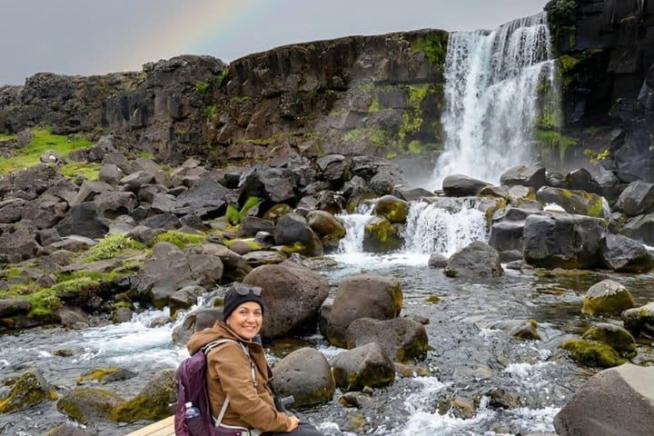 Tour privado en círculo dorado con faxafoss desde el aeropuerto de Keflavik