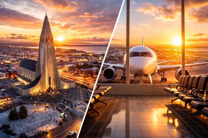 Traslado privado de los hoteles de Reykjavik al aeropuerto de Keflavik (KEF)