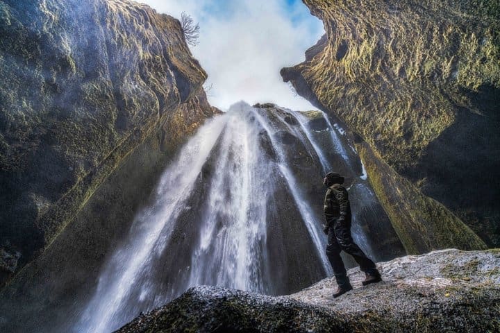 Islandia Costa Sur, Playa de arena negra con cascadas Tour de un día